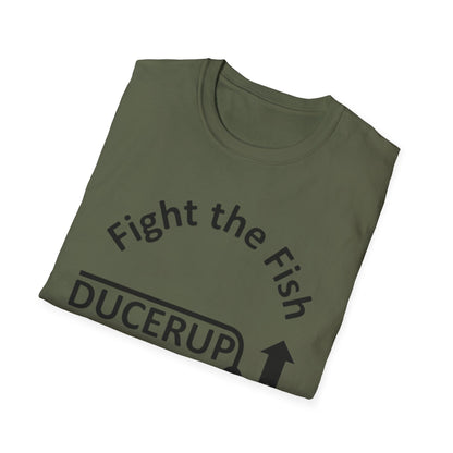 T-Shirt — "Fight the Fish, Not the Finder" Graphic Tee (DUCERUP™)